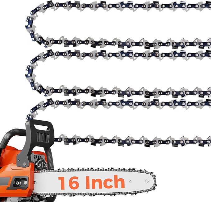 16 Inch Chainsaw Chain 3/8" LP Pitch .043" Gauge 55 Drive Links- 61PMM3 55 Fits Stihl MS170, MS171, MS180c - 36100050055, R55 (3 Packs) (90YNP-6)
