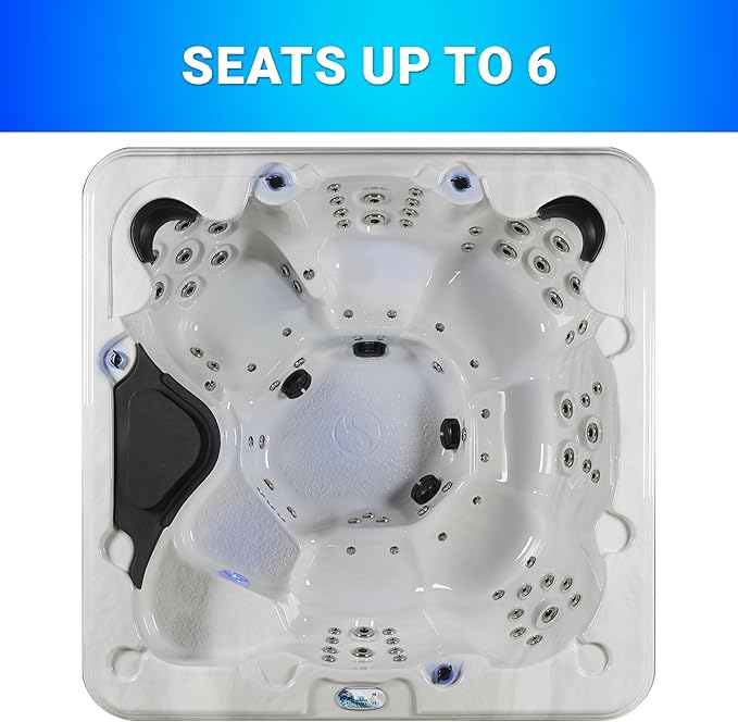 AquaLife Select Series® 7-Person 100-Jet Acrylic Non-Lounger Hot Tub with Ozonator and Steps