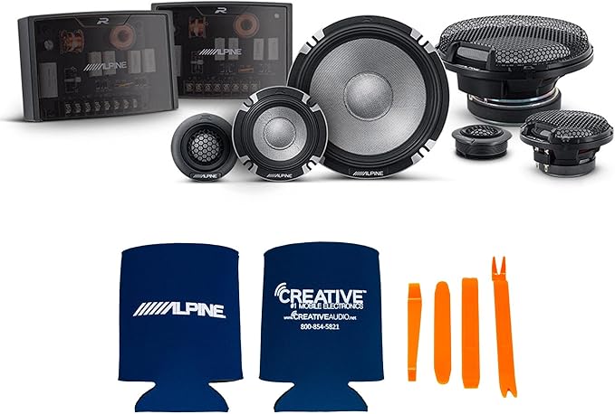 Alpine 6.5" & 6x9 R2 High-Resolution Speaker Bundle - A Pair of R2-S6533-Way Component Speakers & a Pair of R2-S69C 6x9 Component Speakers