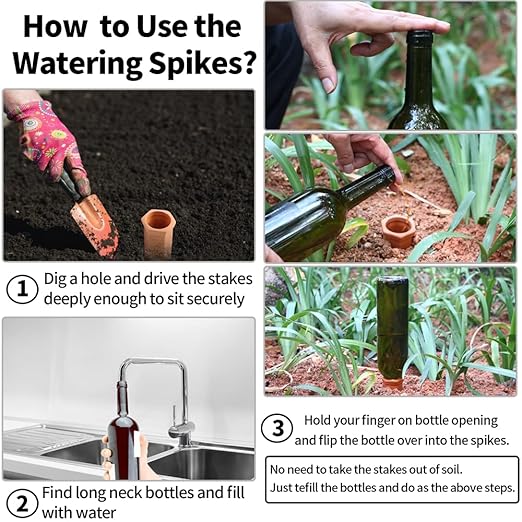 20-Pack Plant Watering Devices, Automatic Watering System for Potted Plants, Self Watering Spikes, Plant Water Seepage Device, Water Your Indoor and Outdoor Plants While on Vacation