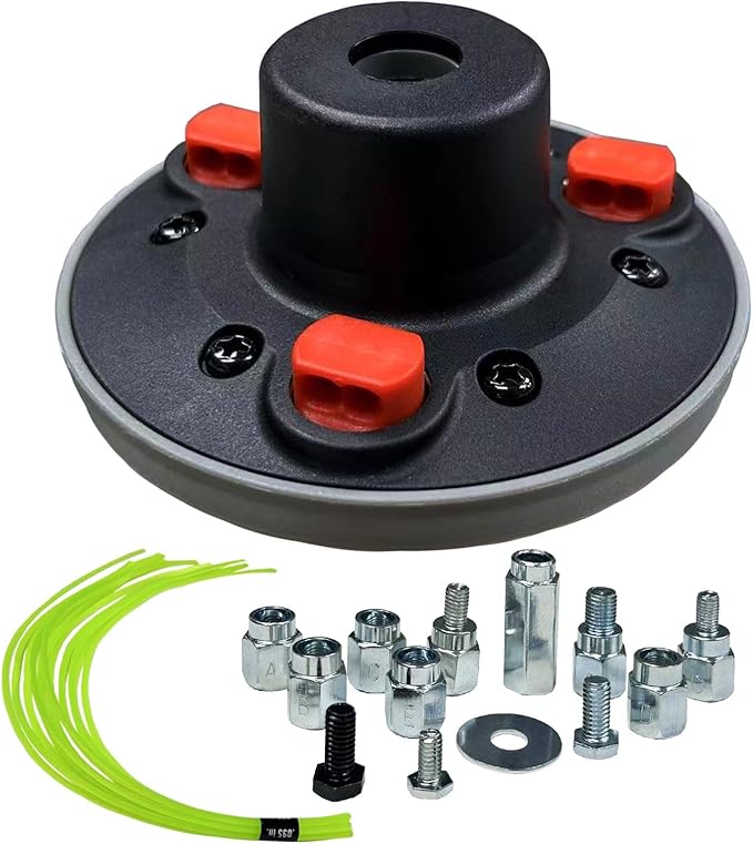 Universal Weed Eater Head, Easy Load String Trimmer Head Replacement Weed Wacker Head for Echo, Ego, Dewalt, Stihl, and Husqvarna, Includes 12pcs 1FT-0.095" Trimmer Line