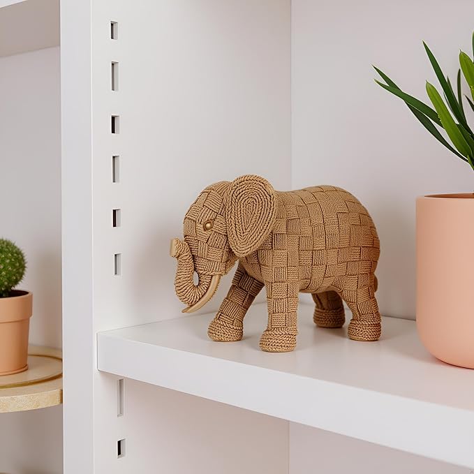 African Animal Elephant Statue Decor, Table Room Home Decoration, Modern Art Sculpture, Handmade Resin Animal Statue,Bohemian Decoration,Shelf Decoration