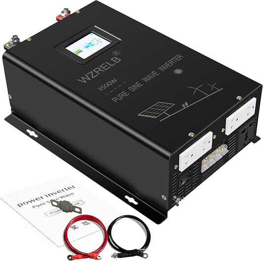 Split Phase Power Inverter 3500W 36V Pure Sine Wave Inverter,Peak 7KW, 36VDC to 120V/240VAC,High Efficiency up to 91.6%,LCD Display, high Frequency Inverter for Off Grid System
