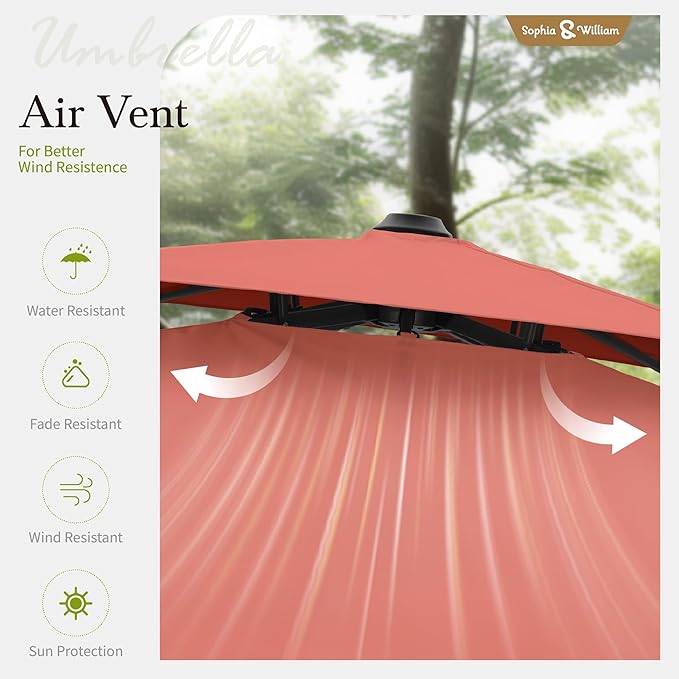 Sophia & William Cantilever Patio Umbrellas Offset Outdoor Umbrellas