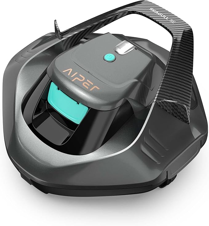 AIPER Cordless Robotic Pool Cleaner, Pool Vacuum Lasts 90 Mins, LED Indicator, Self-Parking, Ideal for Above-Ground Flat Pool up to 860 sq.ft