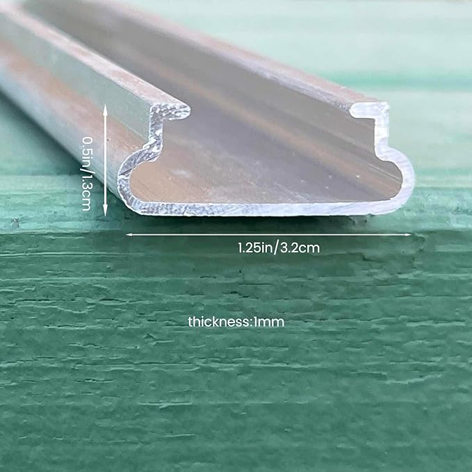 20 Set 6.6 Ft Greenhouse Lock Channel and Spring Wire，Aluminum Alloy Lock Channel and PVC Coated Spring Wires for Fixing Greenhouse Plastic Cover