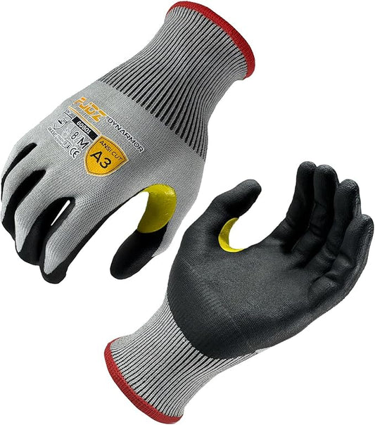 A9 Cut Resistant Work Gloves, 18 Gauge Ultra-light Foam Nitrile Coated Touchscreen ANSI A3 A4 A6 A9 Cutting Glove