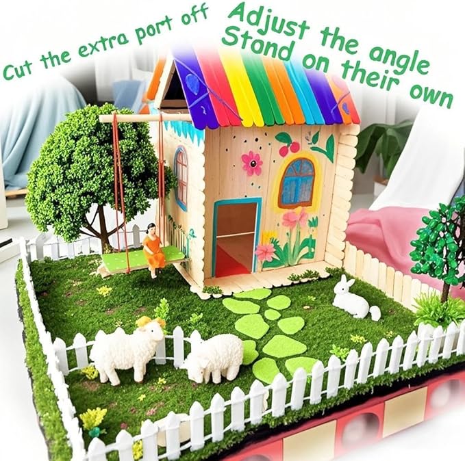 Miniature Fairy Garden Fence 35 Inches,Fairy Garden Accessories Outdoor Wood Picket Fence,DIY Flowerpot Decoration DIY Wood Picket Fence, Miniature Garden Decoration Mini Ornament for Dollhouse