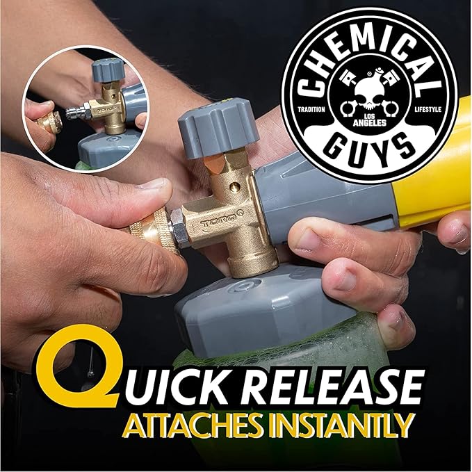 Chemical Guys Big Mouth Max Release Foam Cannon - Pressure Washer Foam Cannon for Car Wash, Home Cleaning, and Boat Wash with 34 oz Bottle