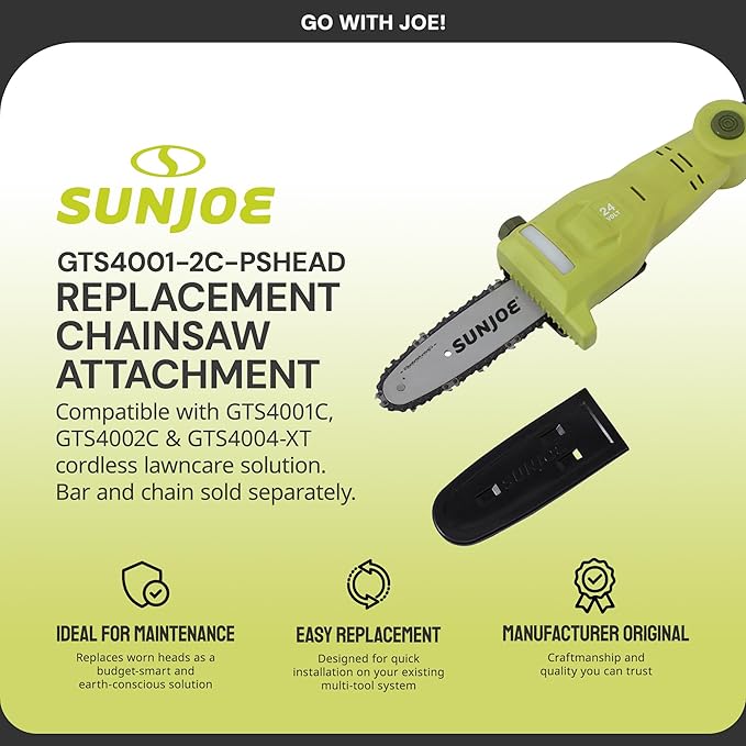 Sun Joe GTS4001-2C-PSHEAD Replacement Chainsaw Head for GTS4001C, GTS4002C, & GTS4004-XT