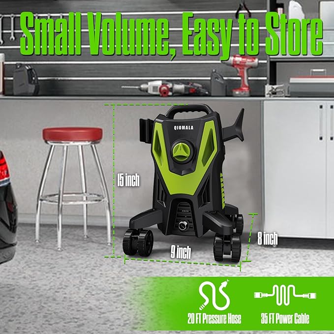 Pressure Washer -4800PSI Power Washer with 4 Quick Connect Nozzles, High Pressure Cleaning Machine with Foam Cannon for Car/Garage/Patio Home Cleaning