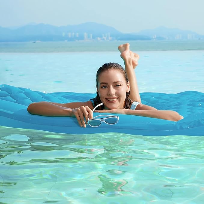 Jasonwell Floating Mat Pool Floats - Giant Inflatable Pool Float Lake Raft Lounge Floating Water Mat for Swimming Pool Floatie Lounger Beach Pool Party Toy for Adults & Kids