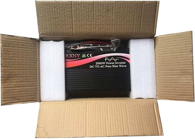 Power Inverter Converter 2000W 24V DC to 110V 120V AC 60HZ Pure Sine Wave with LED Display for Car RV Home Solar