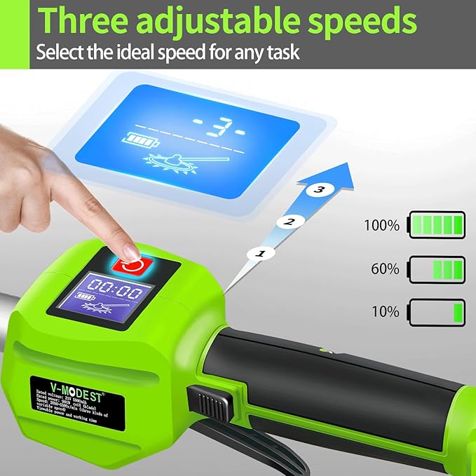 4-in-1 Cordless String Trimmer/Edger Electric Pole Hedge Trimmer 2 * 5000mAh Battery Powered Pole Saw Portable Weed Wacker and Brush Cutter Blade, Multi-Tool Kit for Grass Garden Lawn Care