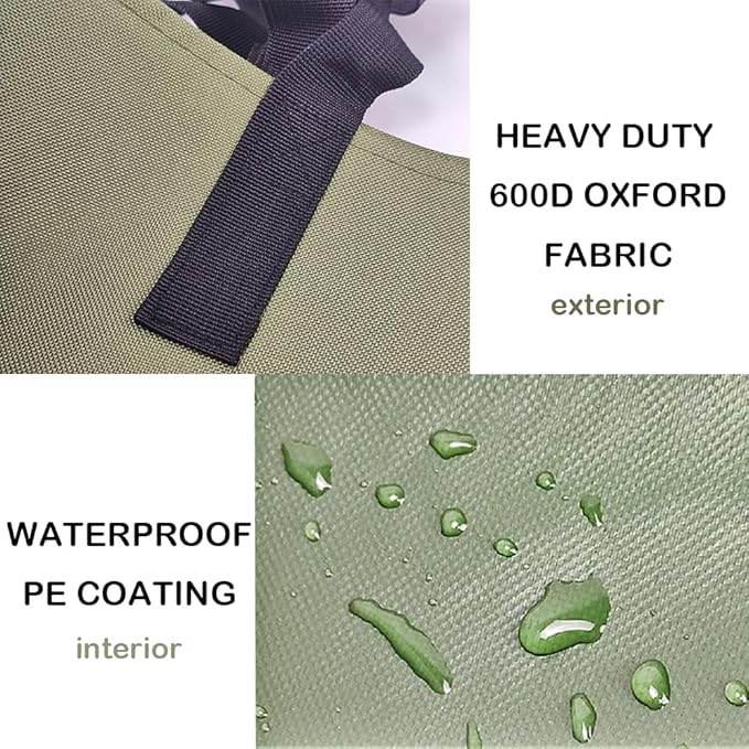 Leaf Bag for Collecting Leaves, Reusable Garden Yard Waste Tarp Container, Reusable Heavy Duty Gardening Bag with handles