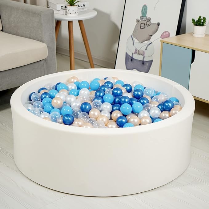 TRENDPLAY Plastic Balls for Ball Pits 2.2 Inch, Pack of 50 100 200 500 Hollow Balls, Perfect for Toddler Baby Pools,Party,Festival Decoration
