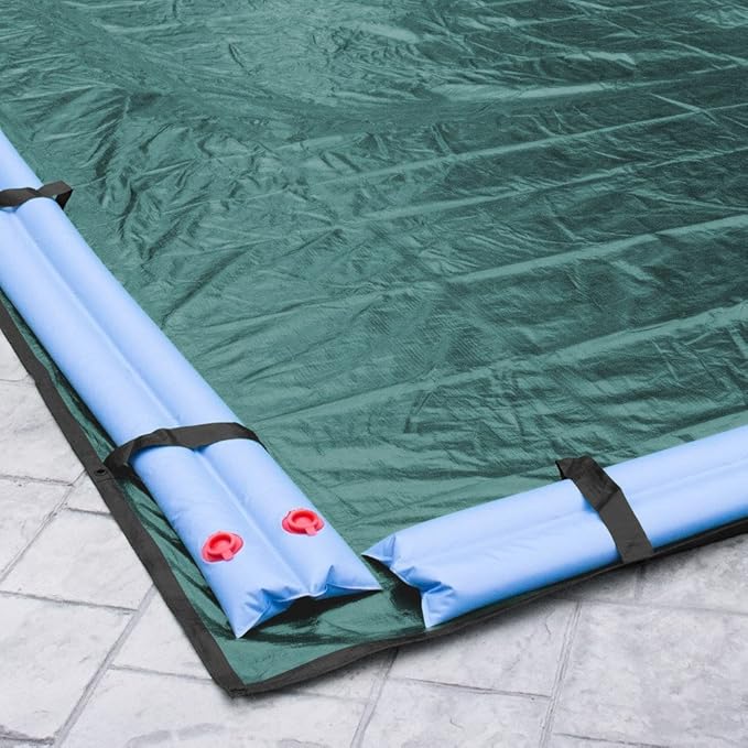 Robelle 25 x 50 ft Commercial Teal Winter Pool Cover for Inground Pools, 5 ft Overlap (30 x 55 ft Cover Size), Solid 12 x 12 Scrim, 3.7 oz/yd2, 18-Year Warranty, Style: 392550RA