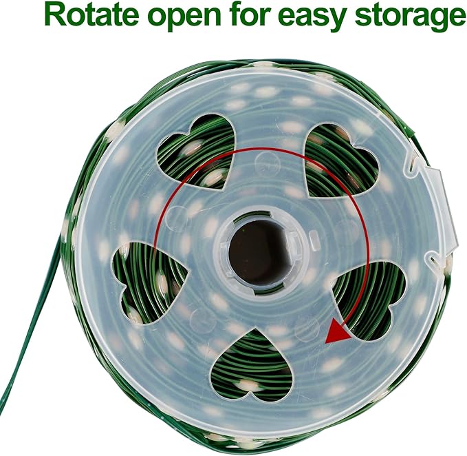 WATERGLIDE Extra Long 328 FT Fairy String Lights, 1000 LED Outdoor Green Wire Christmas Lights, Plug in Mini Light 8 Modes & Waterproof for Outside Xmas Tree Holiday Wedding Party Decor, Warm White