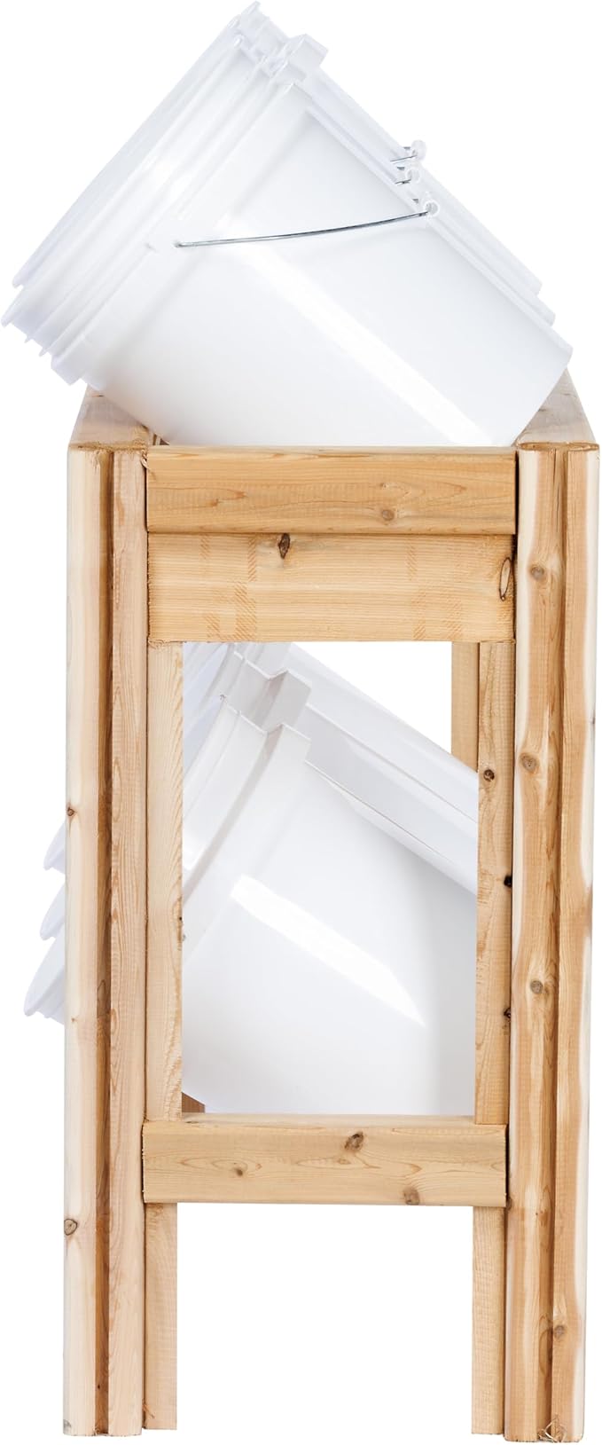 Greenes Fence Six Bucket Cedar Storage Shelves, 44 in. x 16 in. x 30 in. - Made in USA with North American Cedar