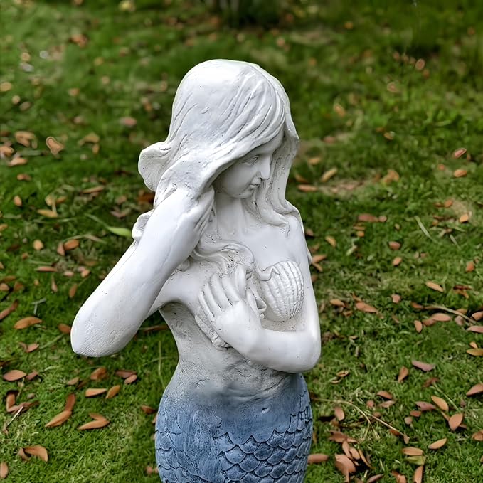 Large 37 - Inch Mermaid Statue Outdoor Decor for Garden, Patio, Yard, Lawn, Porch