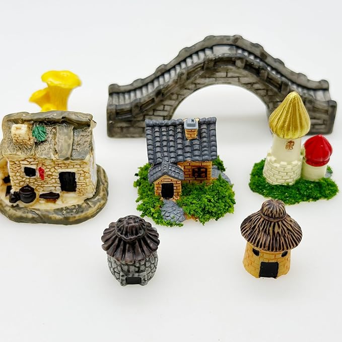 Cayway 83 PCS Fairy Garden Accessories Outdoor, Mixed Model Trees for DIY Craft Garden Decoration, SB-S571