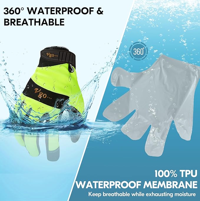 Vgo... 0°C/32°F Winter Men's Lightweighted Lined Work Gloves for Light Duty Works(SL7895FW)