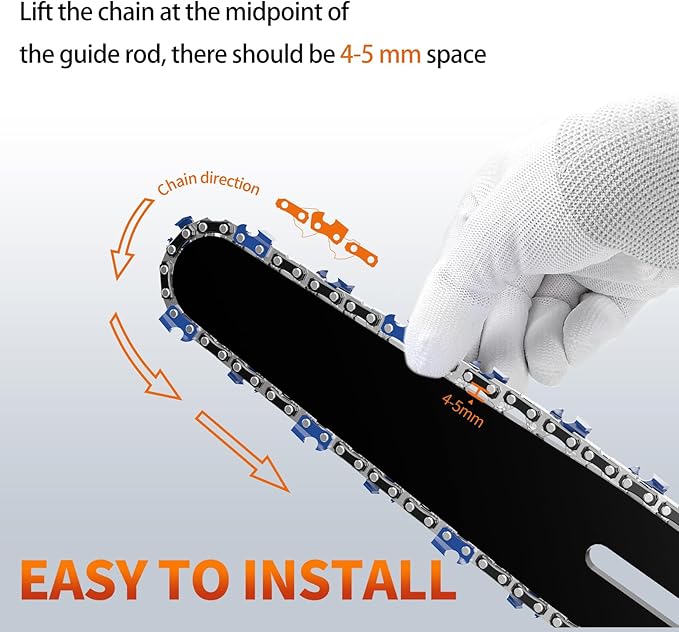 3Pcs 6 Inch Mini Chainsaw Chain, 1/4" LP Pitch .043" Gauge 37 Drive Links,mini chainsaw 6" chain,Replacement Chains for Portable Mini Chainsaw (6"-37DL-1/4"LP .043"-3pcs)