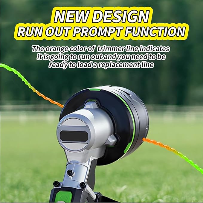 5 Pack String Trimmer Line Compatible with Ego String Trimmer 0.095" 70FT Weed Eater String Pre-Cut Dual Color Fast-Positioning Triangular Twisted Trimmer Line Universal Fit Weed Wacker String