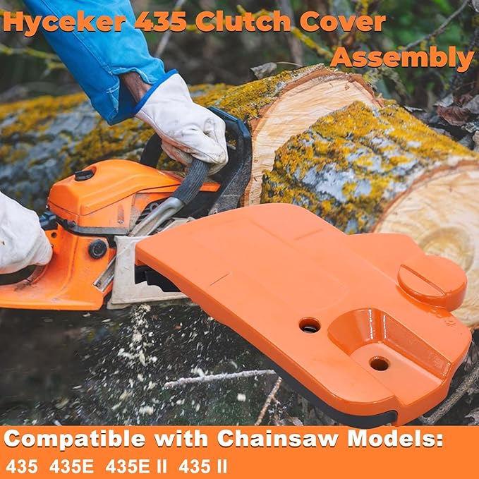 435 Clutch Cover Assembly for Husqvarna 435 Chainsaw Chain Brake Clutch Cover 536329204, Chain Brake Assembly Clutch Side Cover For Husqvarna 435 X-Torq Chainsaw Parts with Snap Clips Bar Nuts