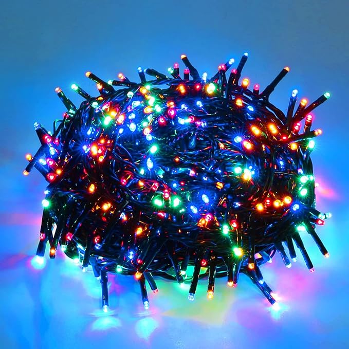 AWQ 1000 LED 82 ft Christmas Cluster Lights Christmas String Lights Decoration Lights for Xmas Home Garden Wedding Party Xmas Tree Bedroom Indoor Outdoor Decor (1000, Multicolor)