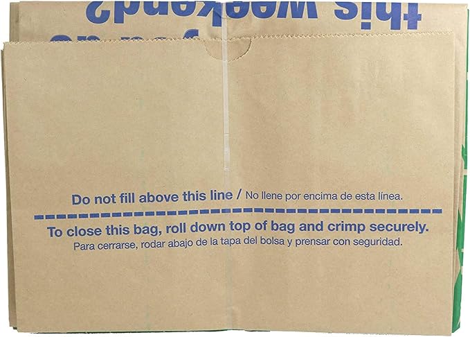 Lowes 30 Gallon Paper Lawn and Leaf Trash Bags, 5 Count (Pack Of 3) 15 Total