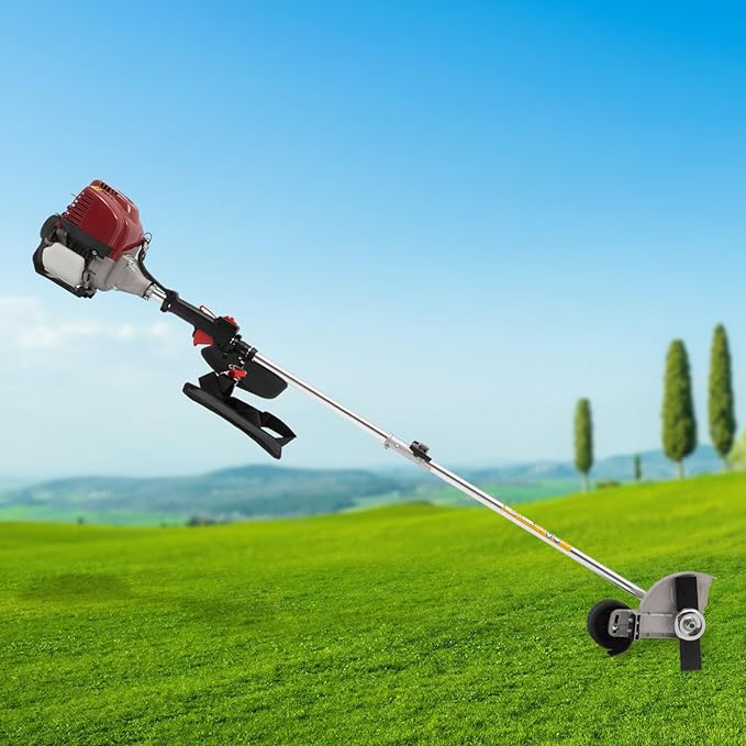 Lawn Trimming Machine, 35.8CC 4 Stroke Gasoline String Trimmer Side Mounted Lawn Mower Hedge Trimmer for Home Lawn Mowing, Orchard Mowing