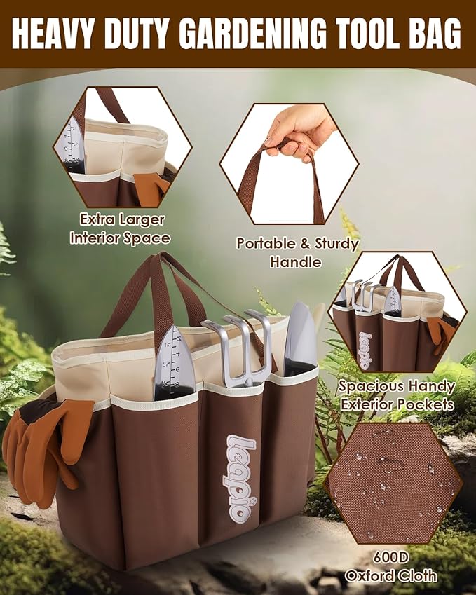 Gardening Christmas Advent Calendar for Adult Women Men 2025, 12 Days Gifts Garden Hand Tools Set with Storage Bag and Garden Gloves, Outdoor Plant Gardener Kit for Male Mom Dad Husband Wife Boyfriend
