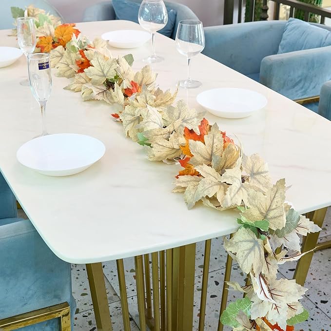 Fall Decorations for Home 9FT Plug in Fall Lights with 50 Warm Incandescent Bulbs UL Certified Connectable Lighted Thanksgiving Garland for Indoor Outdoor Autumn Halloween Harvest Decorations