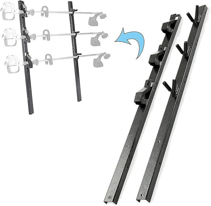 ECOTRIC 10pc 3 Place Weed Eater Rack Carrier Mount On Landscape Truck Trailer Enclosed Trimmer Rack Holder w/Lock Pair