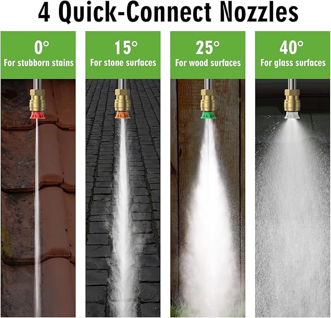 Pressure Washer, Power Washer, 20FT Hose with Storage Coil,35FT Power Cord 4 Different Tips Foam Cannon Power Washer, Foam Cannon, for Cars, Patios, and Floor Cleaning