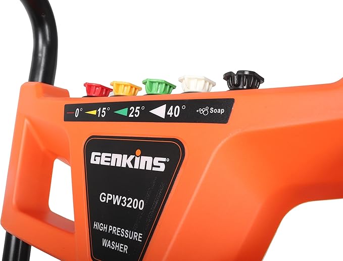 GPW3200 Gas Powered Foldable Pressure Washer 3200 PSI and 2.5 GPM, Soap Tank and Five Nozzle Set | Compact & Foldable
