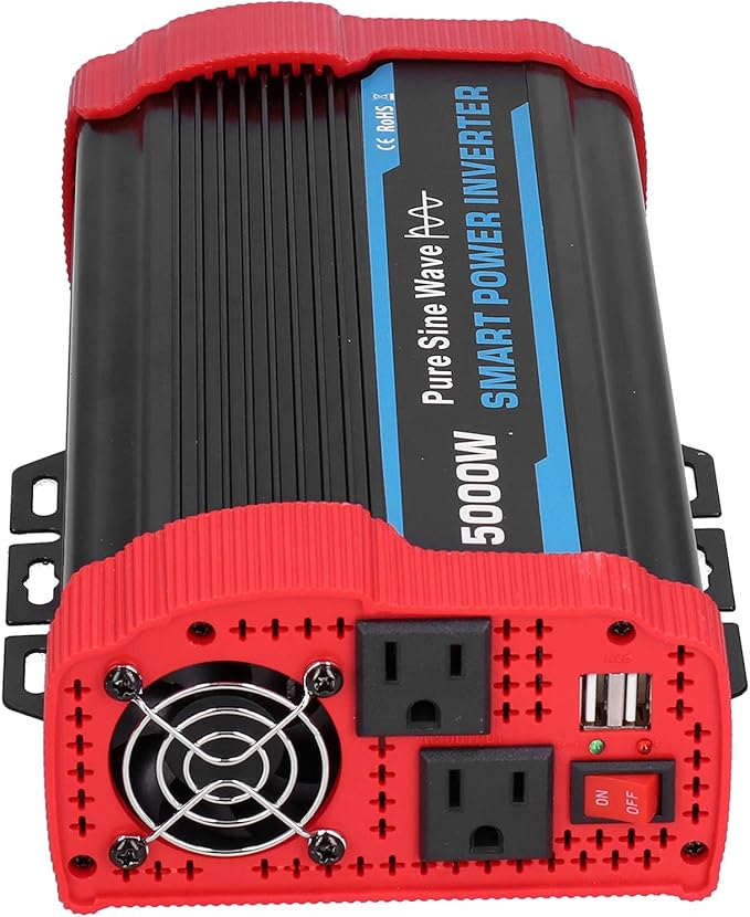 5000W Car Power Inverter DC 12v to 120V AC Converter Fast Pure Sine Inverter Car Adapter