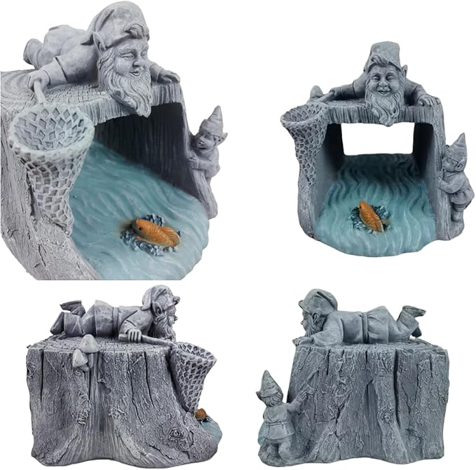 coolboy Gutter Downspout Extension Gnome Statues Garden Decoration,Animal Resin Statue Outdoor Decor,Gutter Extension Decorative,Downspout Diverter,3"×4" Downspout Extender Diverter Splash Block