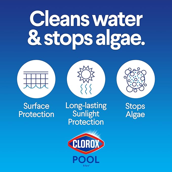 Clorox® Pool&Spa™ XtraBlue 1” Swimming Pool Chlorinating Tablets, Kills Bacteria & Stops Algae, Perfect for Small Pools (5 LB)