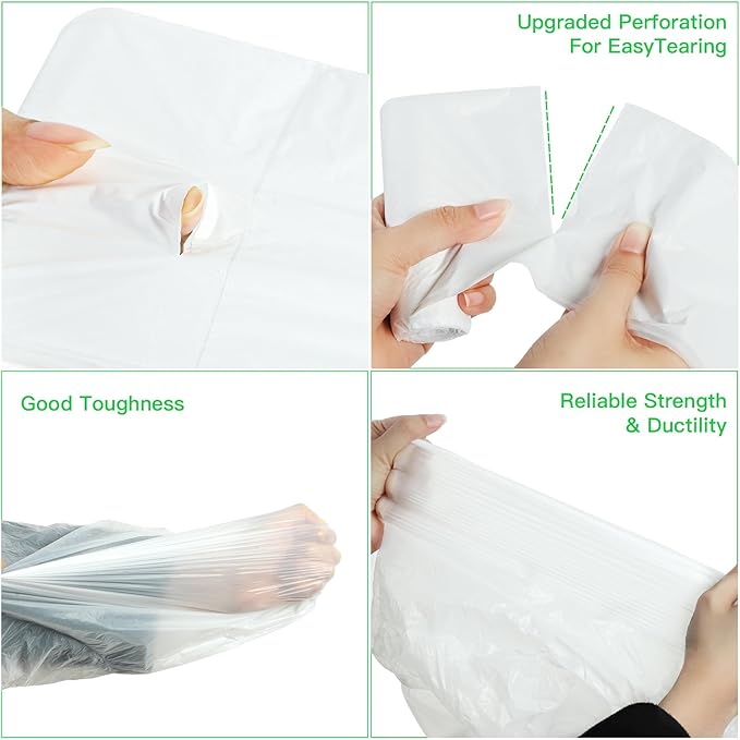 1.2-Gallon Small Trash-Bags Biodegradable Garbage-Bag - Mini Clear White Unscented Bulk 100 Counts Compostable Recycling Liners for Kitchen Bathroom Car Can Wastebasket Inwaysin