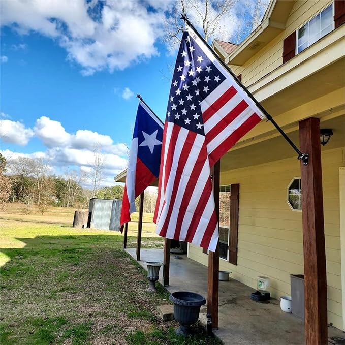 American US Flag 2x3 FT 100% Made in The USA- Heavy Duty Vibrant Colors Double Sided United States Flag with 2 Brass Grommets for Home/Company/Indoor Outdoor Decoration (FMAA Certified)