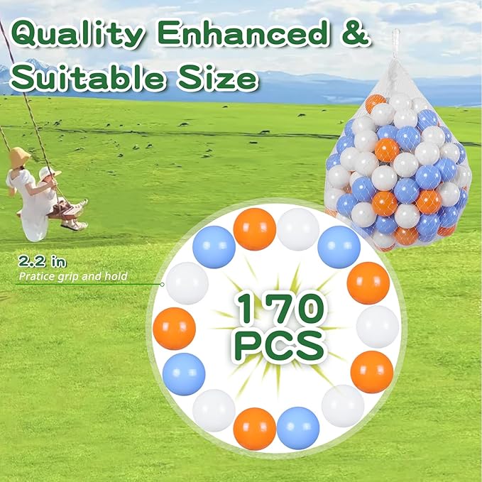 TRENDPLAY Plastic Balls for Ball Pits - Hollow Balls- Safe and Exciting Playtime - Perfect for Baby Pools, Birthday Party Decoration
