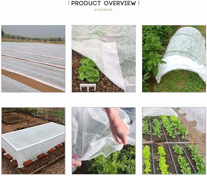 Agfabric Plant Covers Freeze Protection Floating Row Covers 14'x25' 0.9oz Plant Covers Freeze Protection,Frost Cloth for Vegetables,White