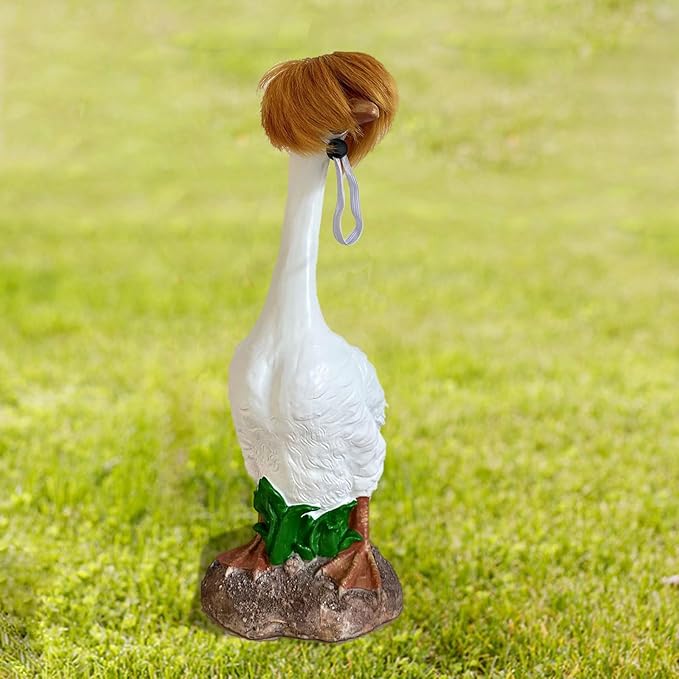 Porch Goose Wigs, Porch Goose Outfits Lawn Goose Statue Accessories for Outdoor Garden Patio Yard Goosey Decor （Style 7）