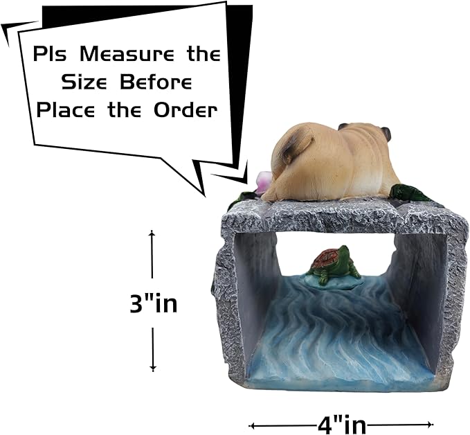 Dog Statues Gutter Extension Garden Decoration, Resin Outdoor Decor, Animal Downspout Diverter, 3"4" Extender Splash Block