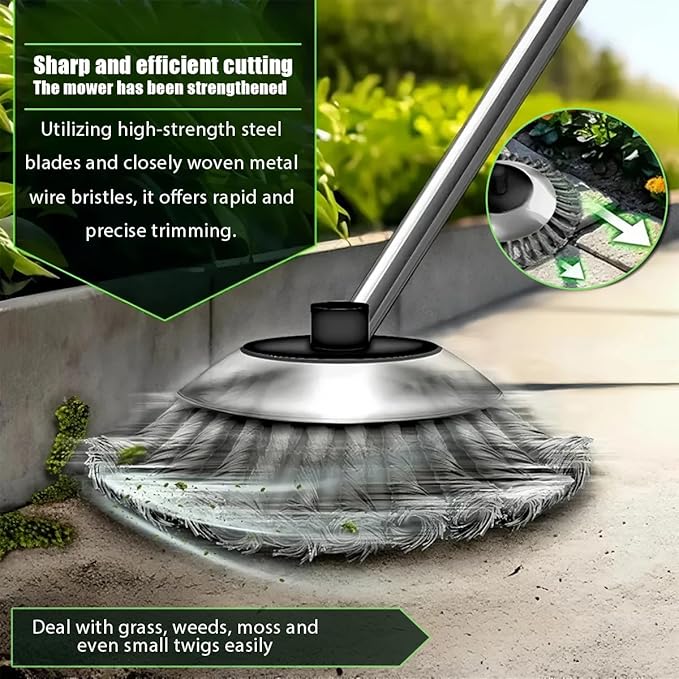 6 Inches Steel Wire Grass Trimmer Head, 2025 New Wire Trimmer Head Replacement for Electric Battery Powered Cordless String Trimmer（ 6 Blade (1)