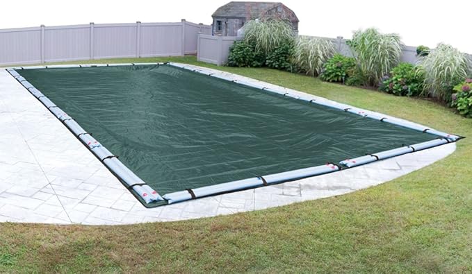 Robelle 25 x 50 ft Commercial Teal Winter Pool Cover for Inground Pools, 5 ft Overlap (30 x 55 ft Cover Size), Solid 12 x 12 Scrim, 3.7 oz/yd2, 18-Year Warranty, Style: 392550RA