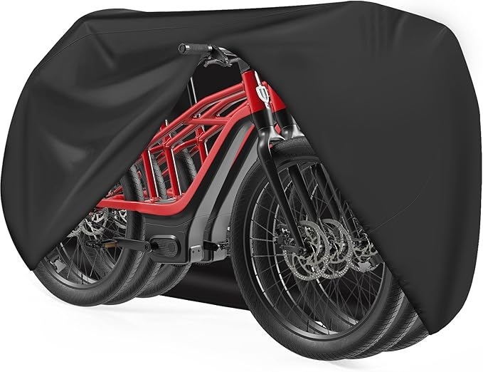 Zettum Bike Covers for 3 Bikes - 600D Waterproof & Heavy Duty, Large Bicycle Cover for eBike, Mountain, Road, Hybrid, Beach Cruiser, Scooter