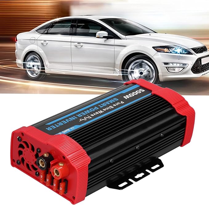 5000W Car Power Inverter DC 12v to 120V AC Converter Fast Pure Sine Inverter Car Adapter